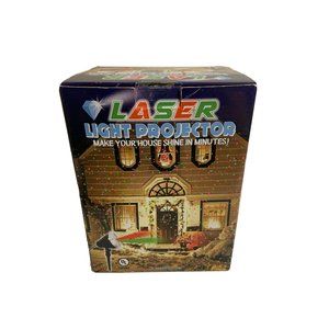 Christmas Holiday Laser Light Projector Display NIB Remote Control